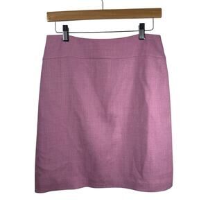 Ann Taylor LOFT Skirt Women Pink !00% Wool Lined Barbie Feminine 90s Clueless